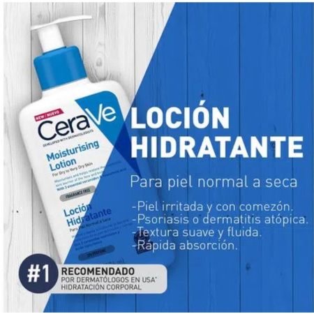 LOCIÓN HIDRATANTE CORPORAL CERAVE 236 ML. - Imagen 2