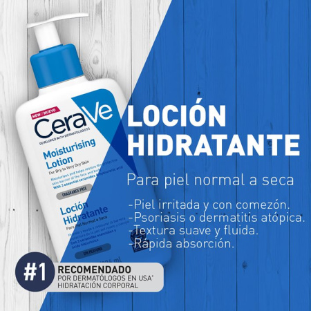 LOCIÓN HIDRATANTE CORPORAL CERAVE 473 ML. - Imagen 2