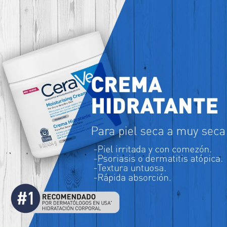 CREMA HIDRATANTE CORPORAL CERAVE 355 ML. - Imagen 2