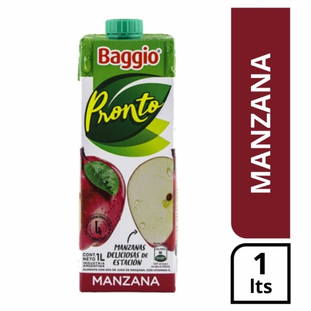 JUGO BAGGIO MANZANA ROJA 1LT