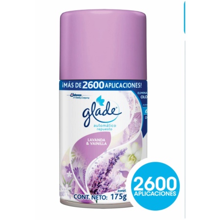 DESODORANTE DE AMBIENTE GLADE LAVANDA Y VAINILLA 170 ML REPUESTO