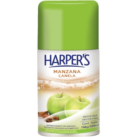 AROMATIZANTE HARPER MANZANA Y CANELA 220 ML