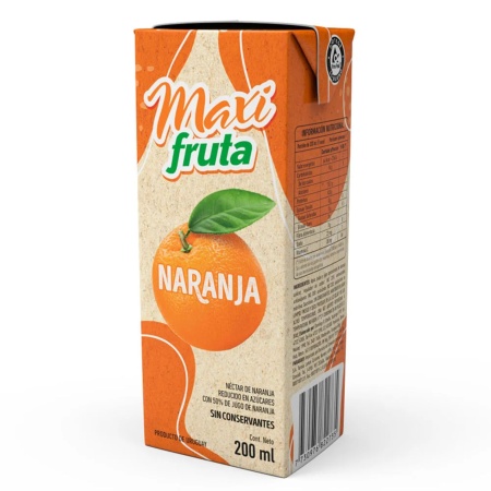 JUGO MAXI FRUTA NARANJA 200 ML.