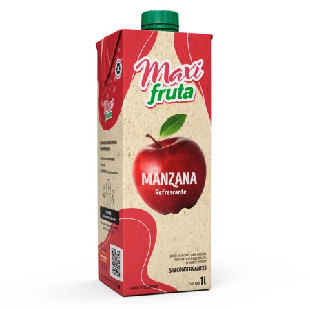 JUGO MAXI FRUTA MANZANA REFRESCANTE 1 LT.