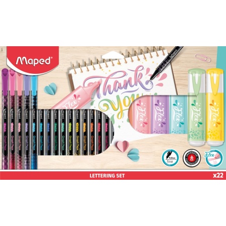 SET LETTERING PASTEL X 22 MAPED