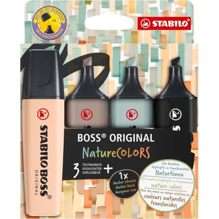 DESTACADOR STABILO BOSS NATURE COLOR X 4 70/4-2-5