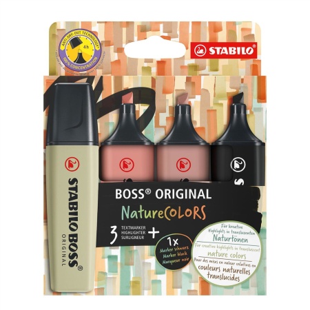 DESTACADOR STABILO BOSS NATURE COLOR X 4 70/4-2-3