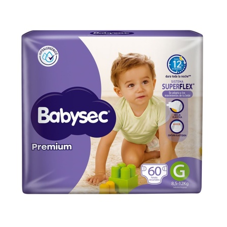 PAÑAL BABYSEC PREMIUM GRANDE X 60 UN